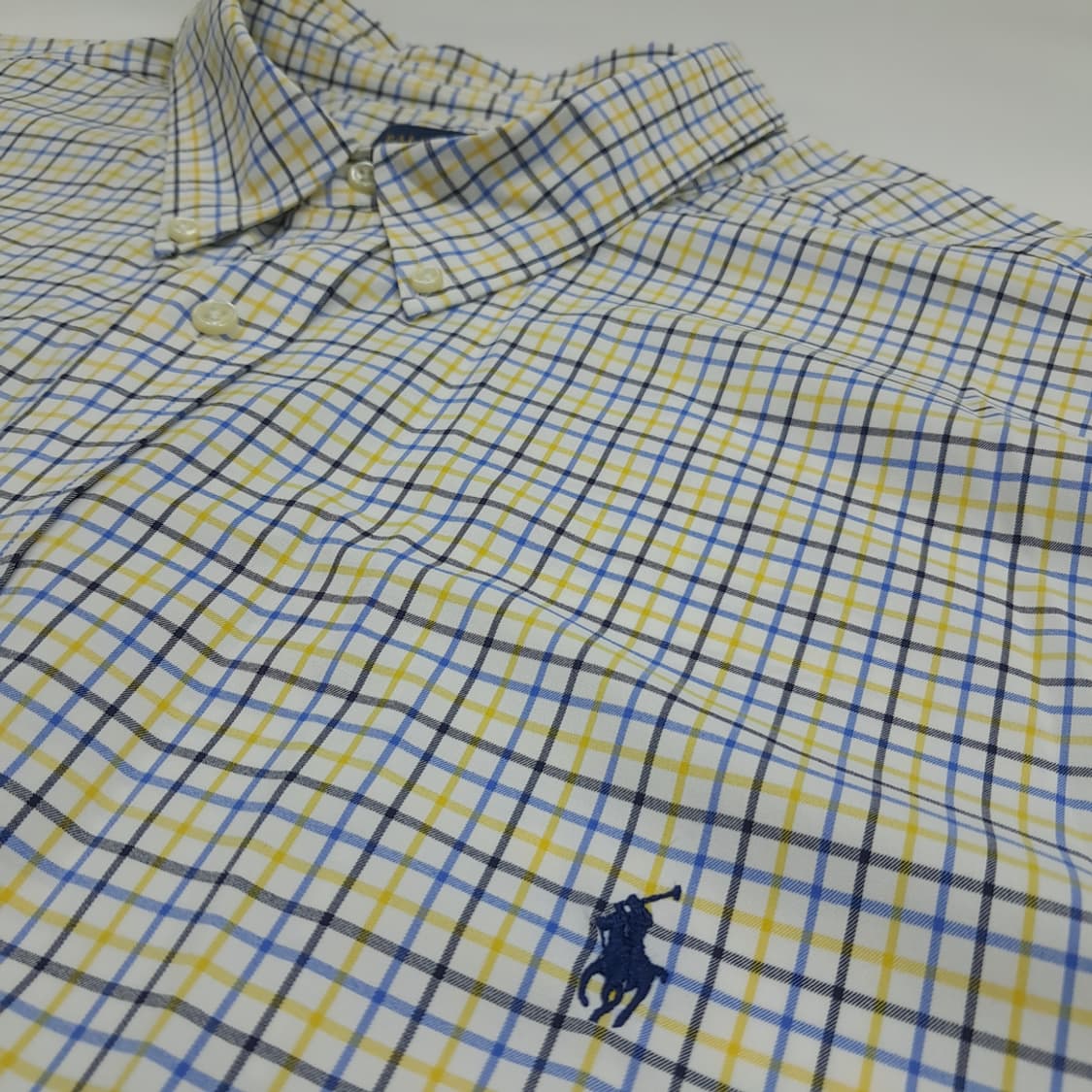Co668 4XL Big 폴로 랄프로렌 멀티 윈도우페인 QR 긴팔 셔츠 상품이미지7