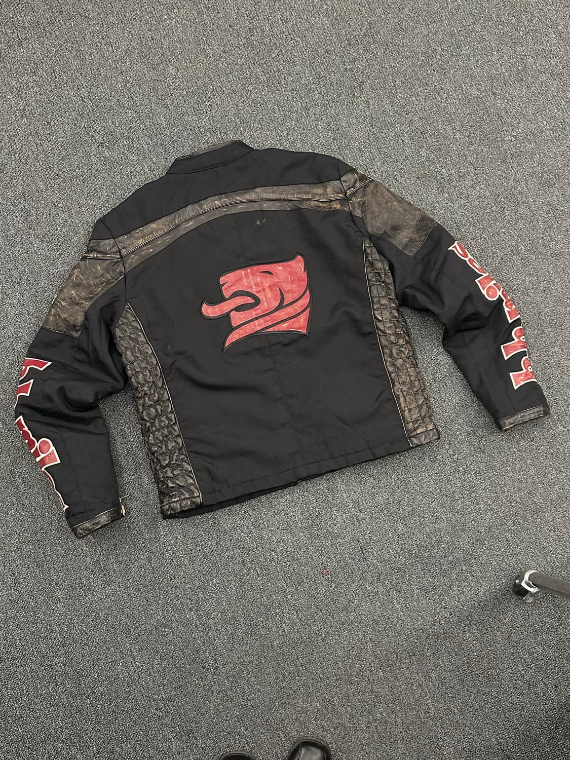 M)b.b.Miles 빈티지 가죽패치 스포츠바이커 자켓 상품이미지4