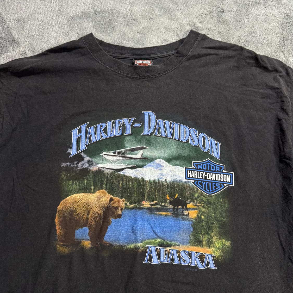 할리데이비슨 알레스카 앞뒤 프린팅 반팔 티셔츠 상품이미지2