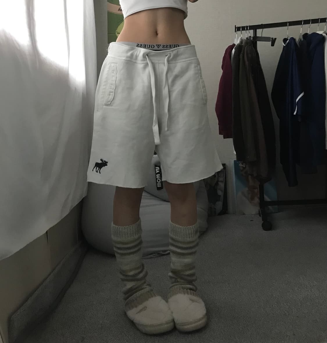 아베크롬비 화이트 하프팬츠 상품이미지4