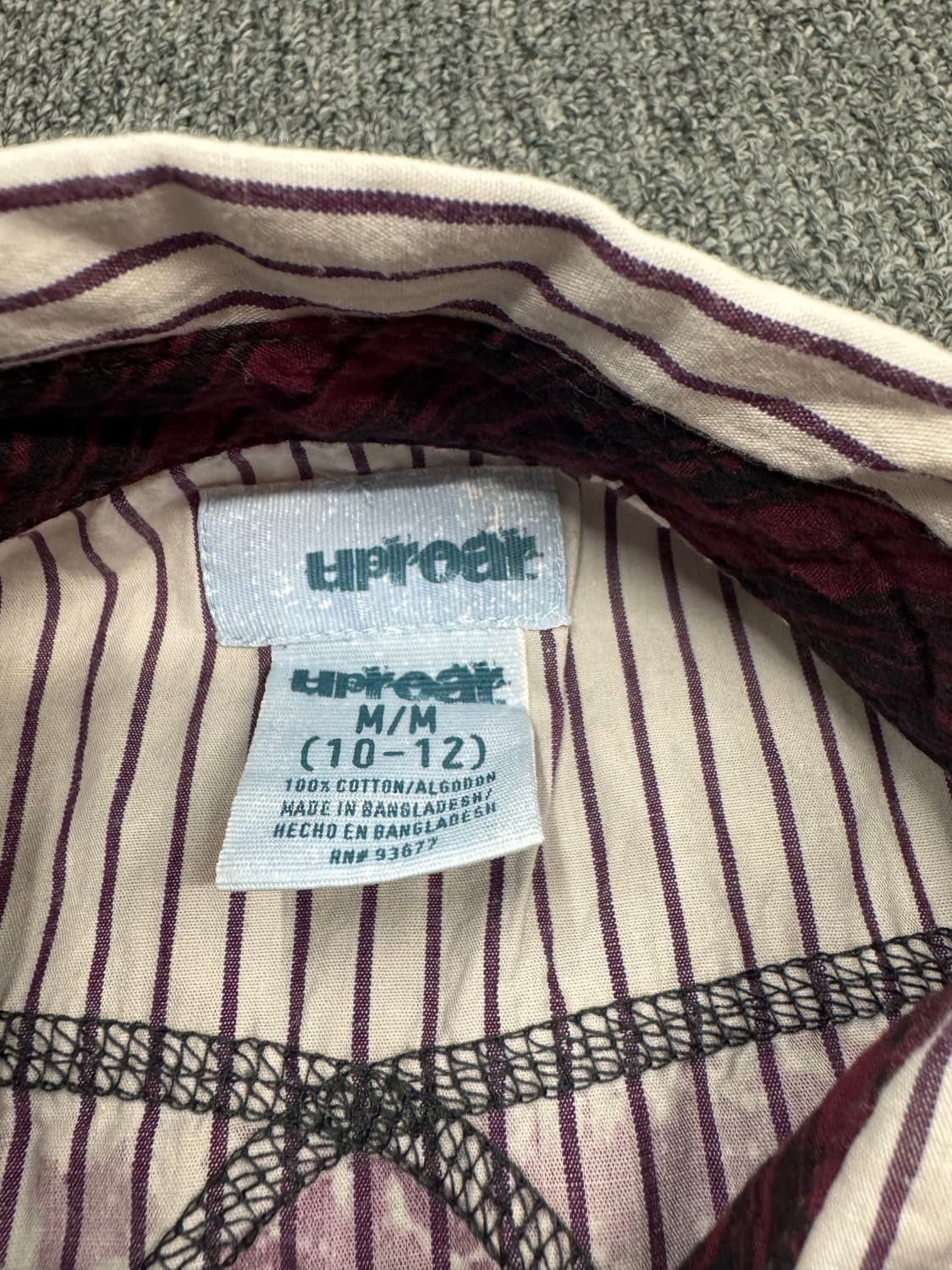 M)Up Roar 빈티지 프린팅 여성 스트라이프 긴팔셔츠 상품이미지4