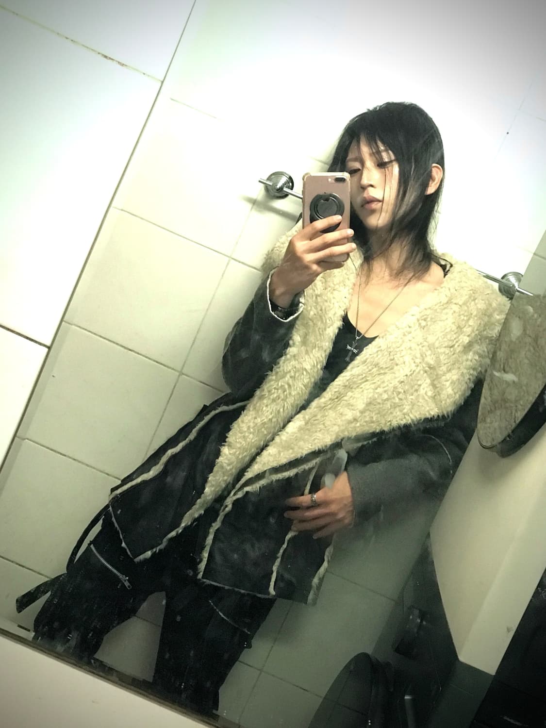 leather fur 2way jacket 상품이미지10