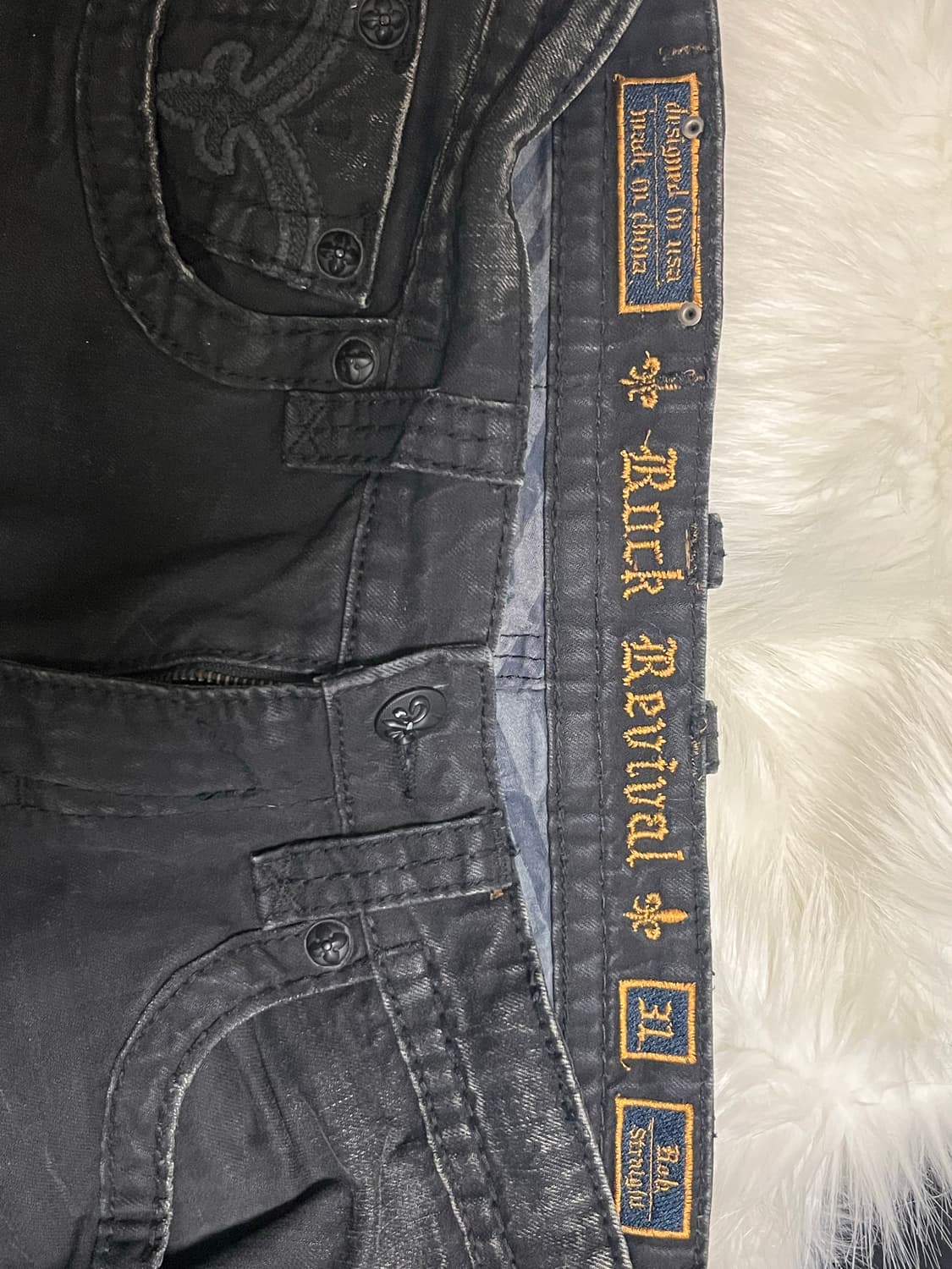 Rock Revival 와이드 핏 블랙 데님 상품이미지4