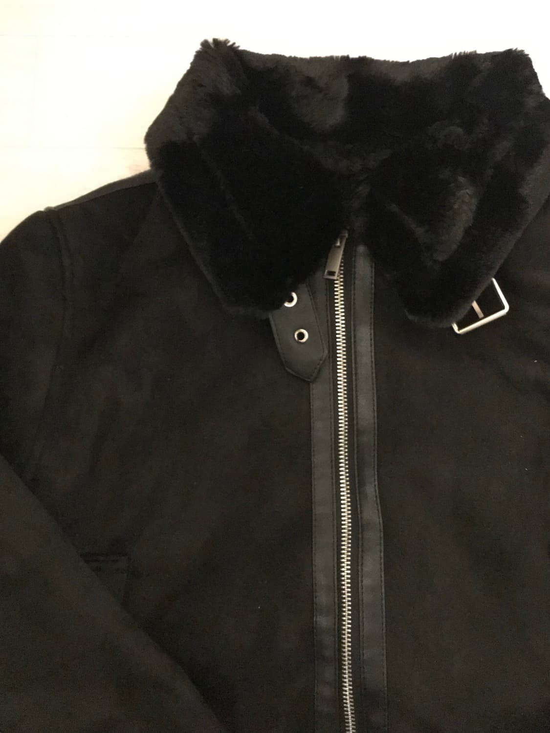 퍼 배색 무스탕 상품이미지2