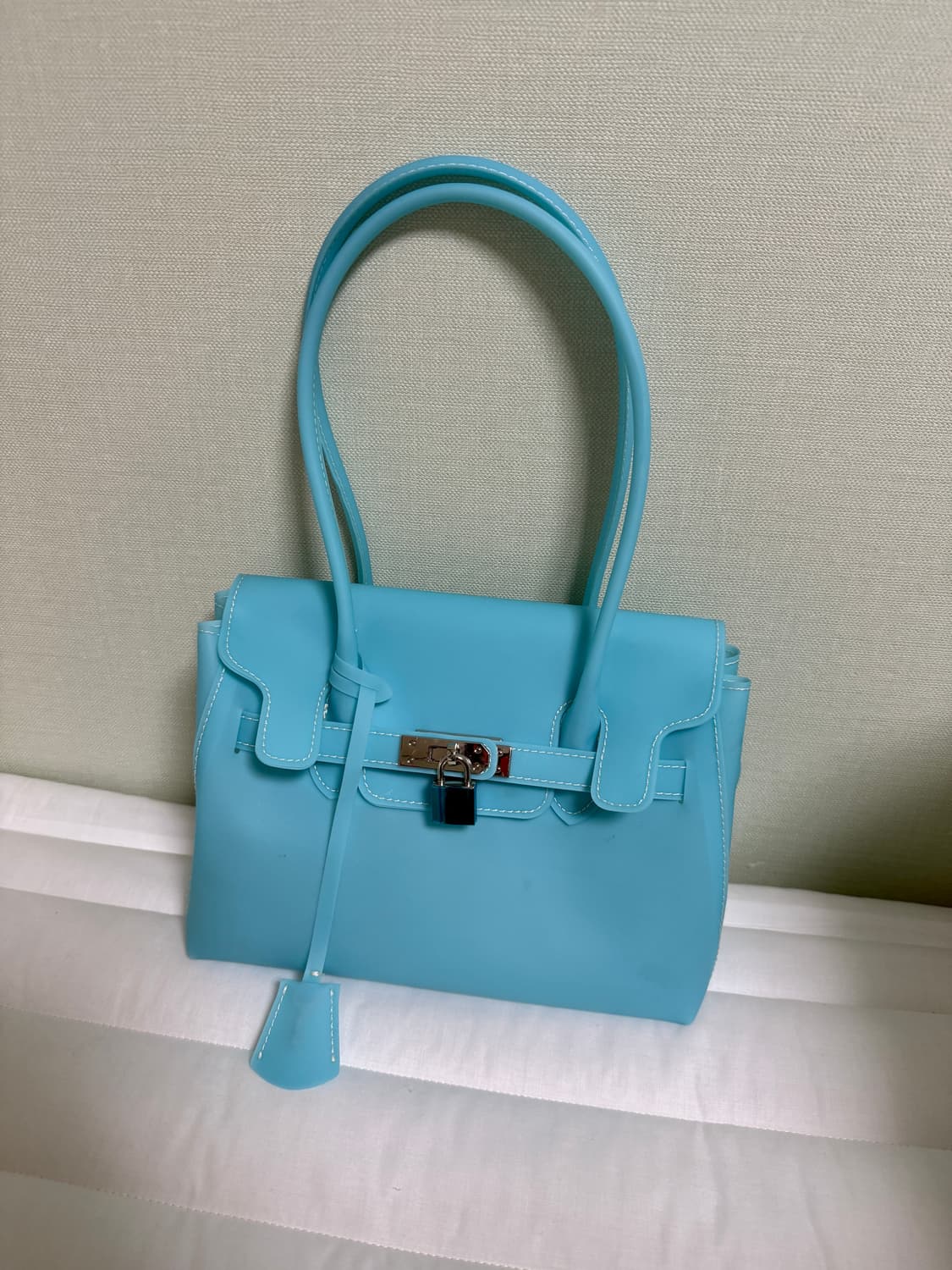 (바로배송/새상품) 키키 젤리버킨백 티파니 블루 스카이블루💙 상품이미지2