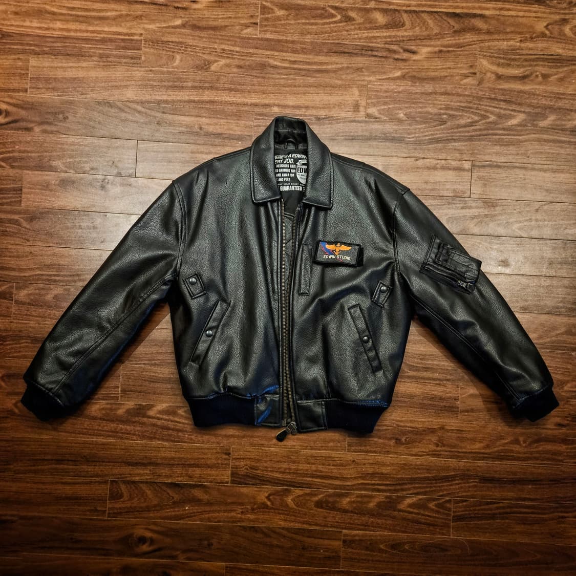 에드윈 레더 봄버자켓 xl 상품이미지1