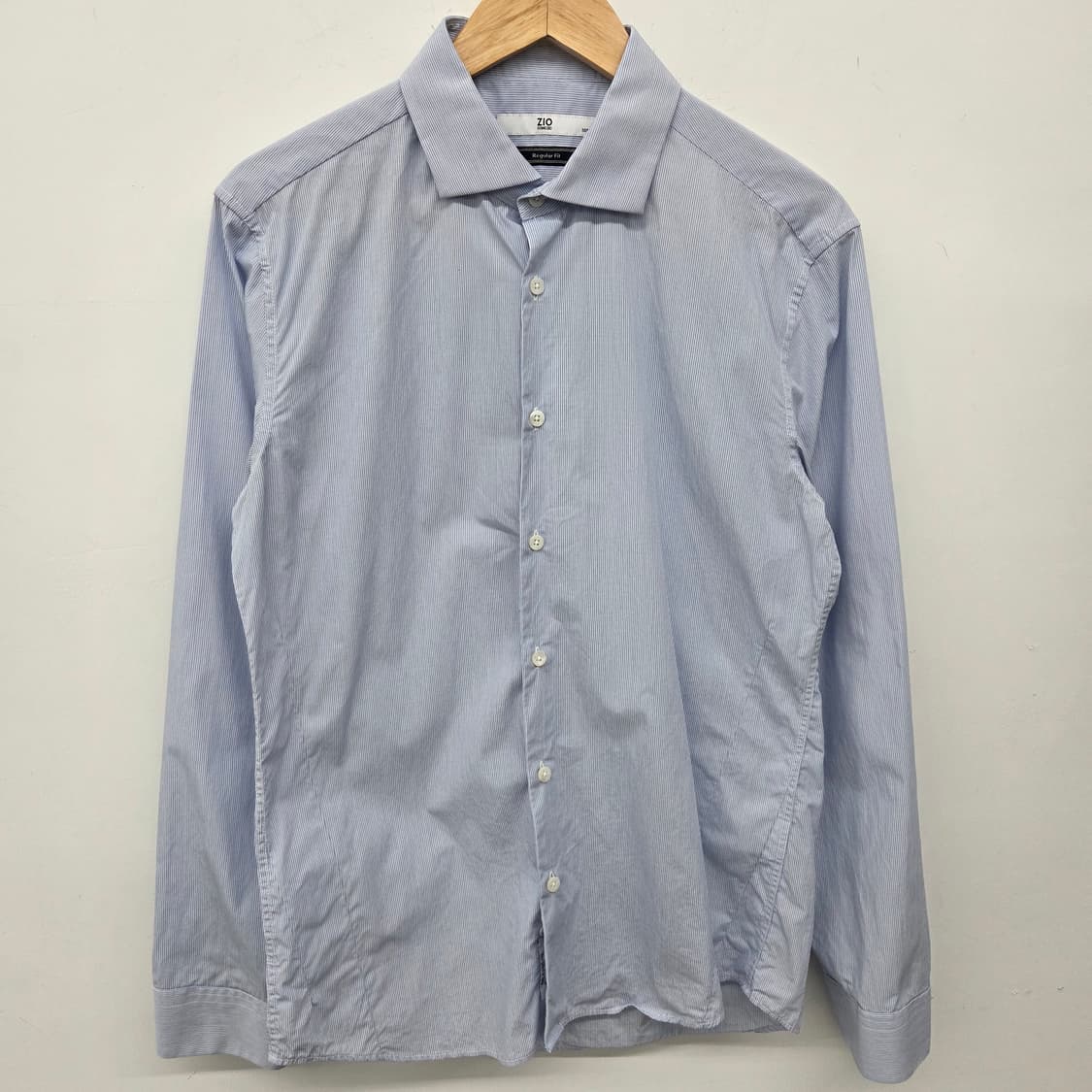 지오송지오 하늘색 스트라이프 셔츠 남성L 상품이미지2
