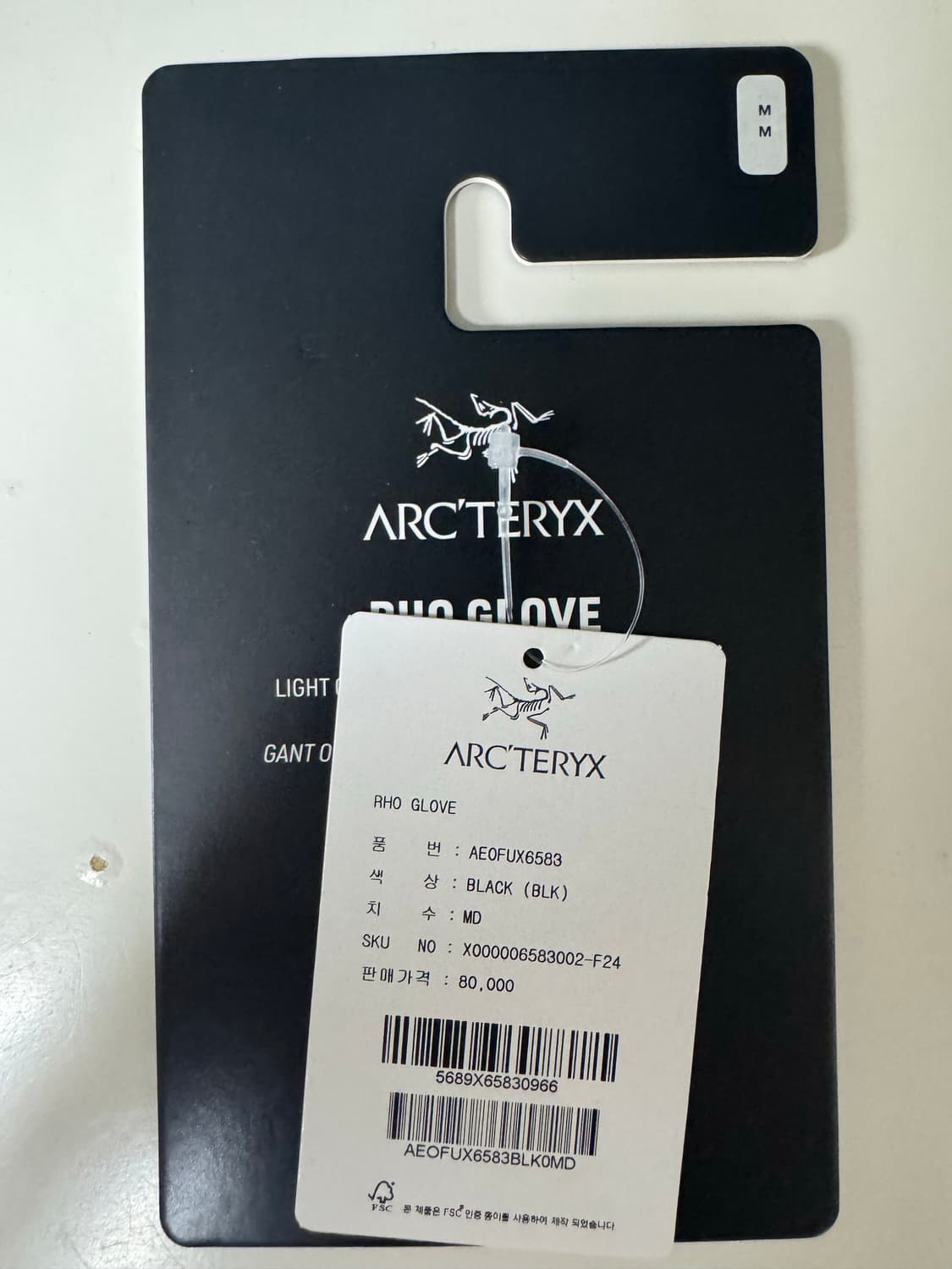 M) ARCTERYX rho glove black 장갑 상품이미지4