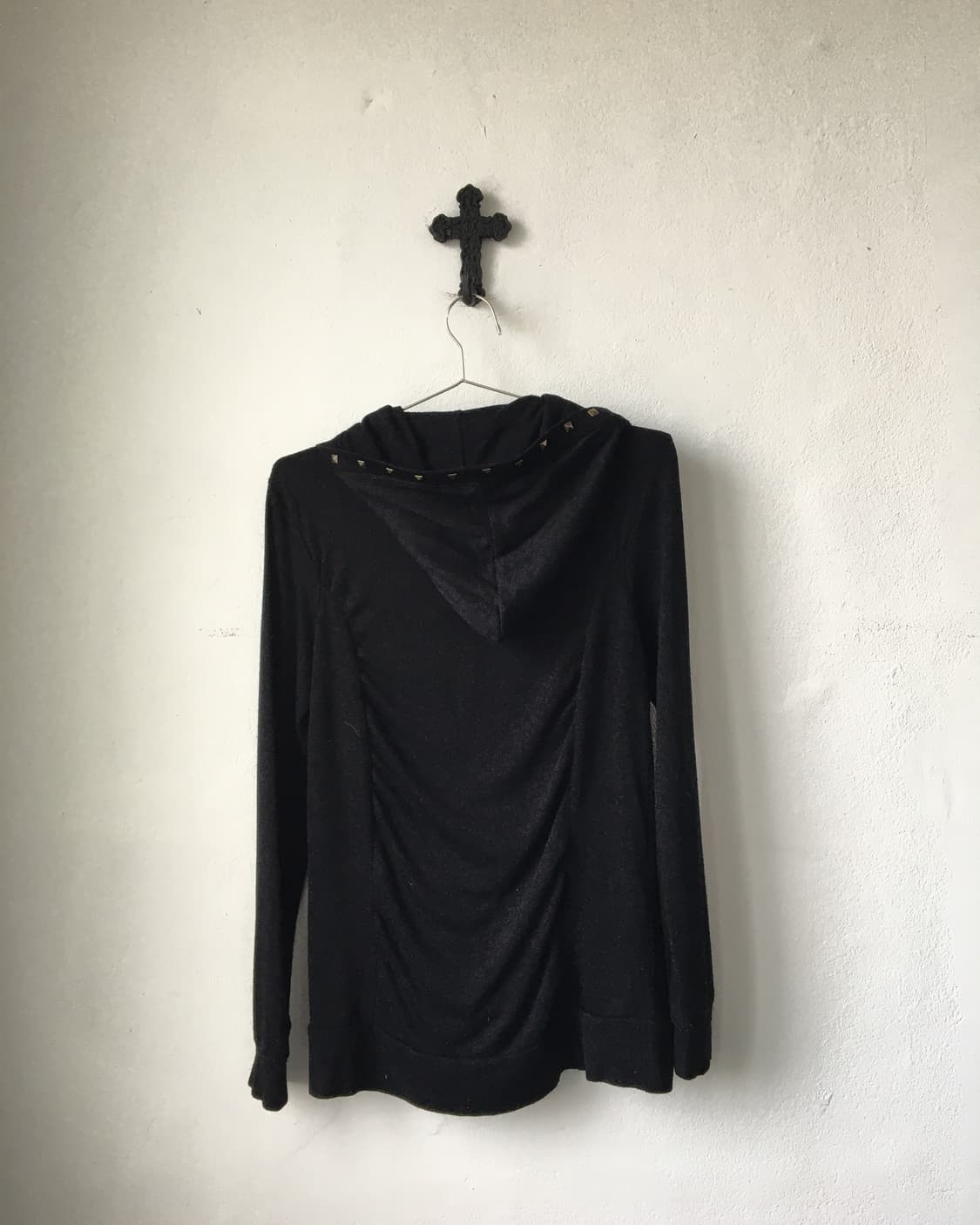 Shirring stud point hood zip up 상품이미지3