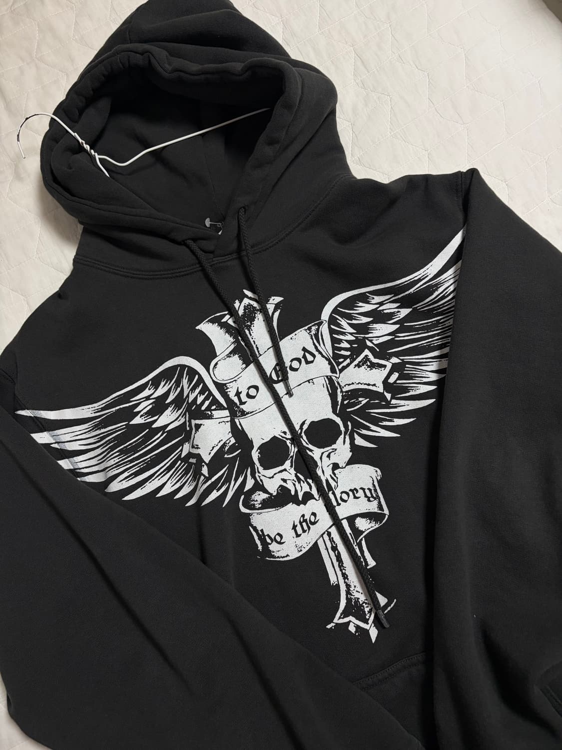 브랜디멜빌 프린팅 후드티 블랙  상품이미지1