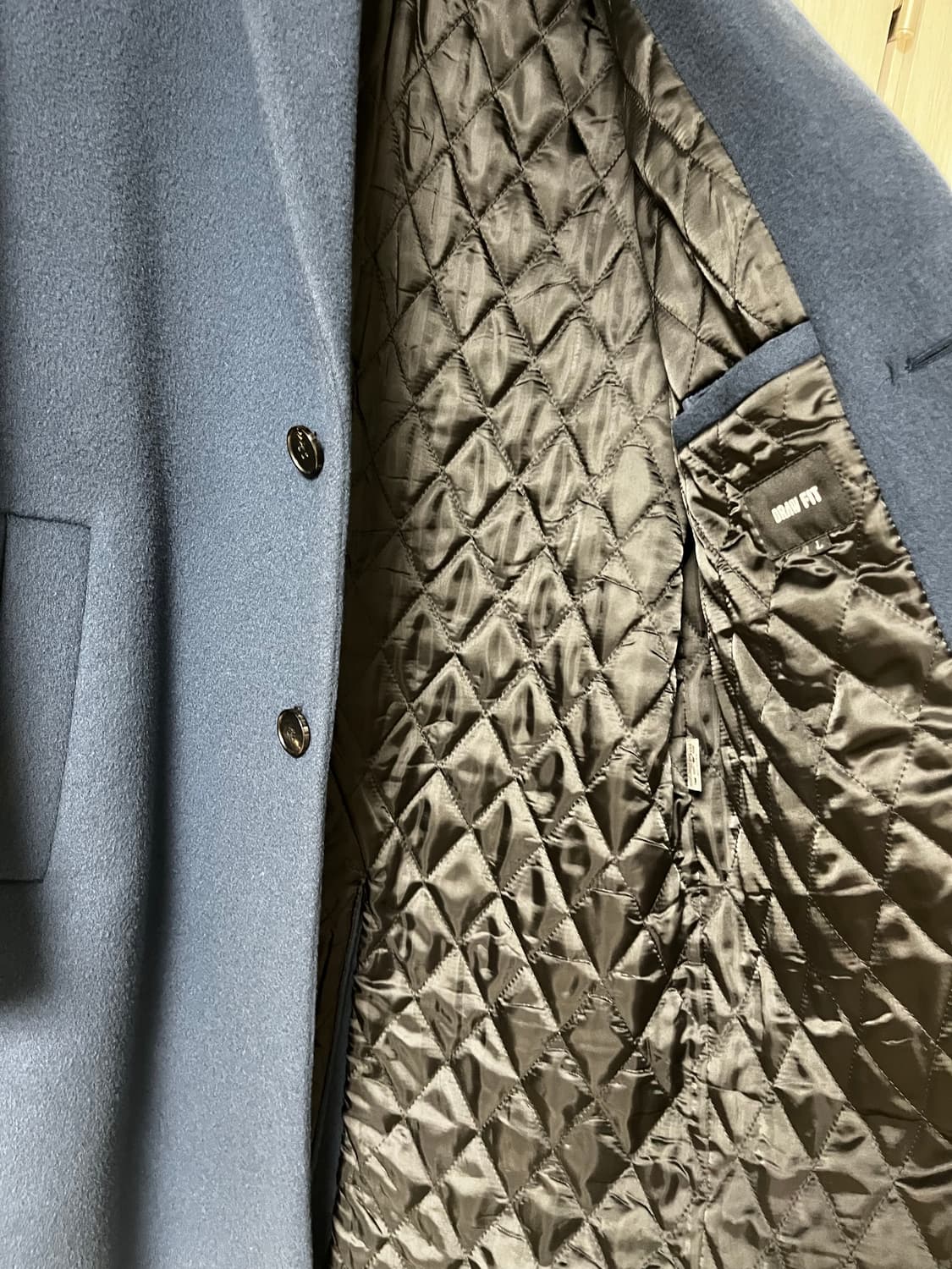 드로우핏(DRAW FIT) 캐시미어 오버사이즈 싱글코트 L 상품이미지4