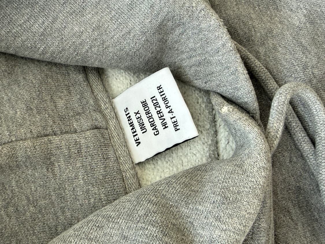 [VETEMENT] 베트망 회색 후드티 상품이미지5