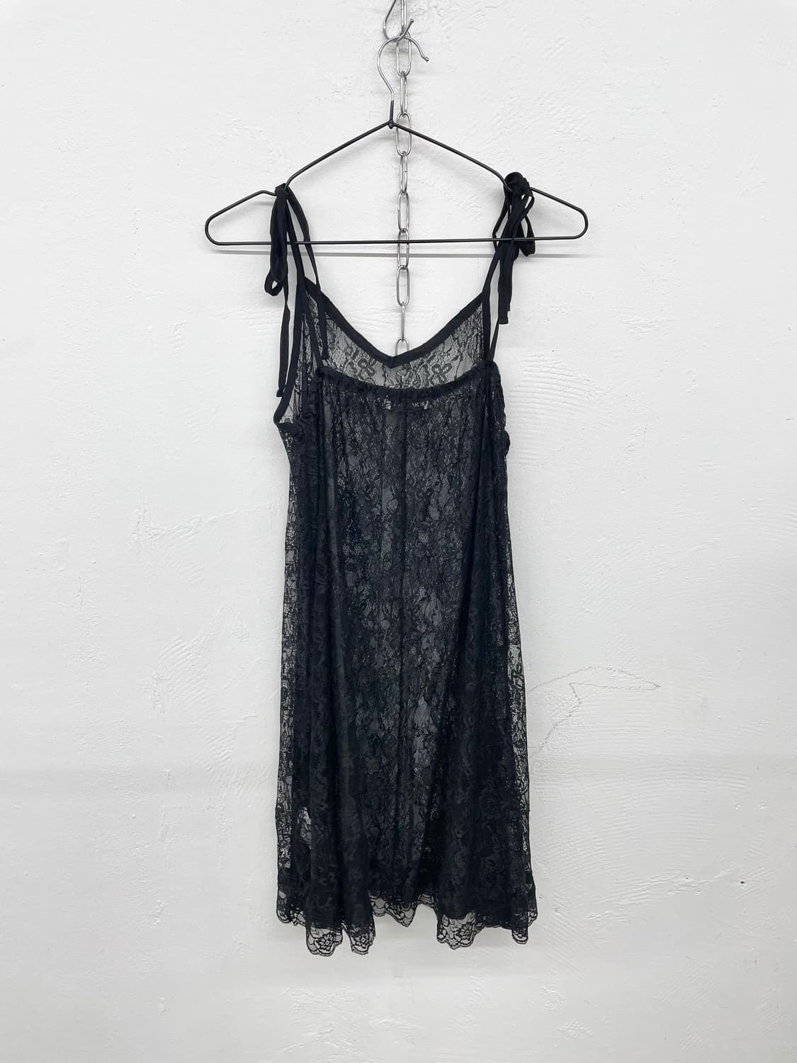 블랙 레이스 레이어드 슬립 상품이미지6