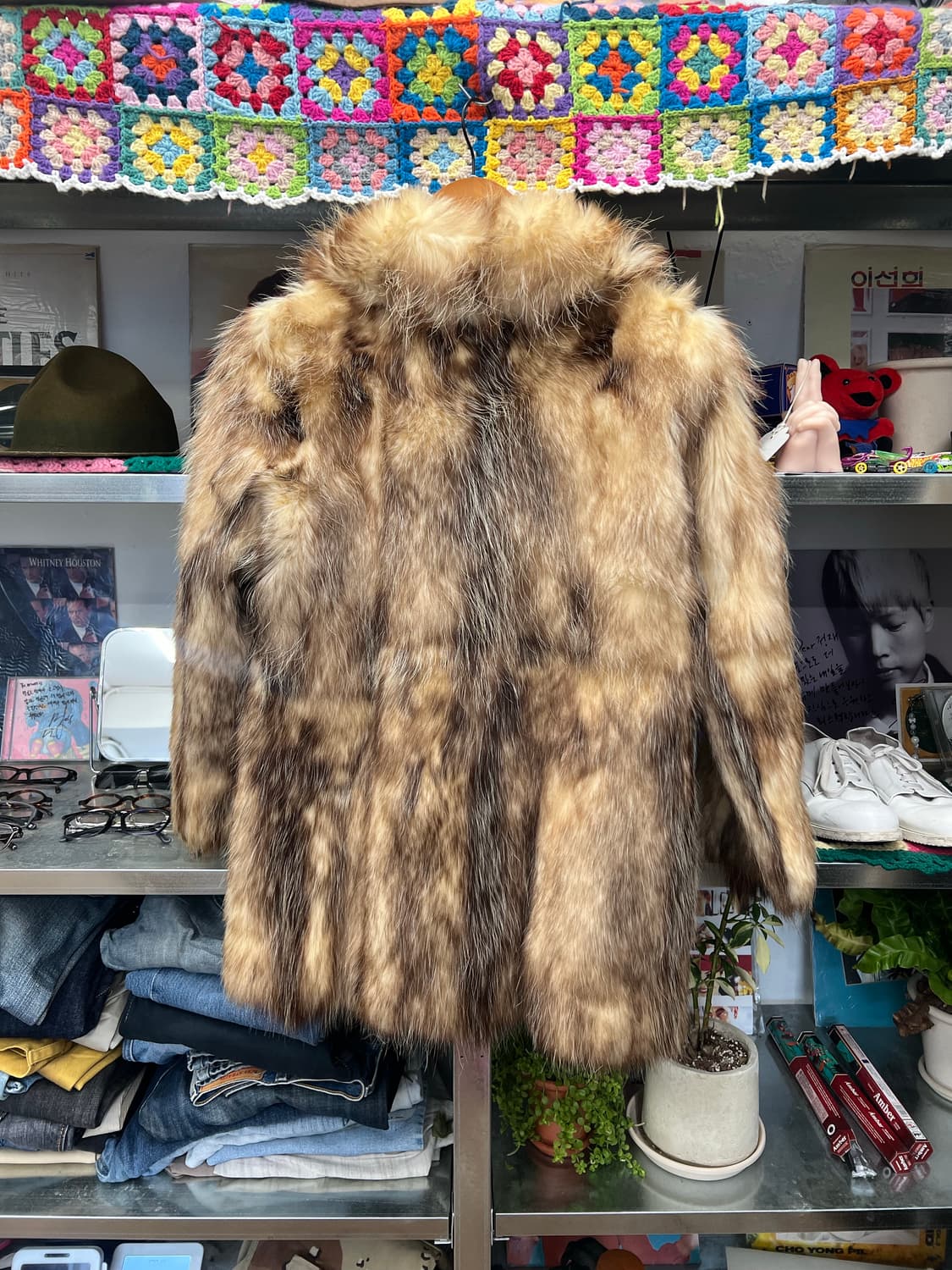 Vintage Blonde Brown Fur Jacket 상품이미지2