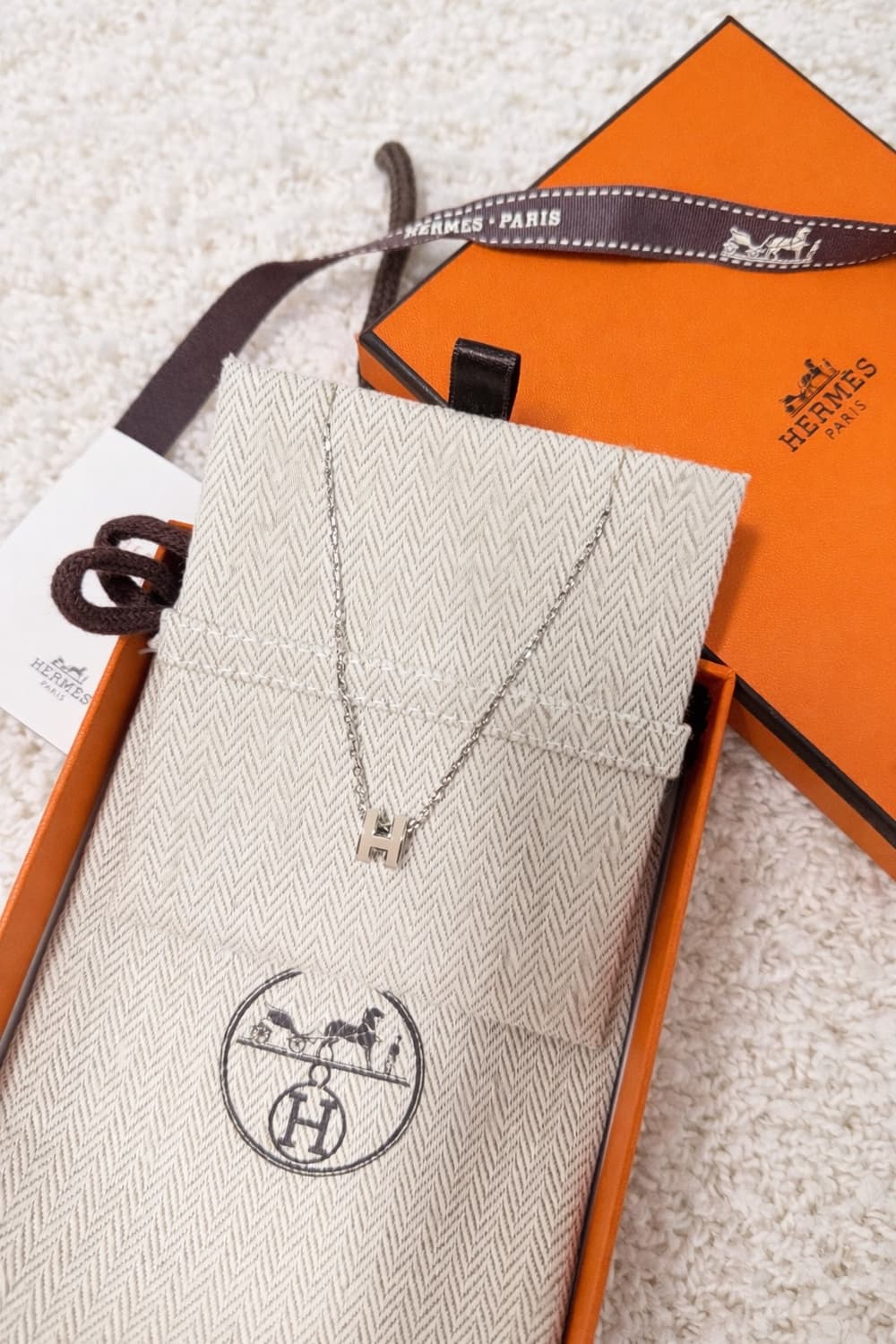 에르메스 미니 팝아슈 팬던트 팔라듐 새상품급 풀구성 상품이미지1