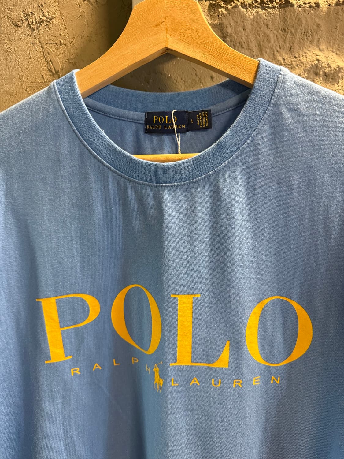폴로 랄프로렌 로고 프린트 반팔 티셔츠 블루 L 상품이미지4