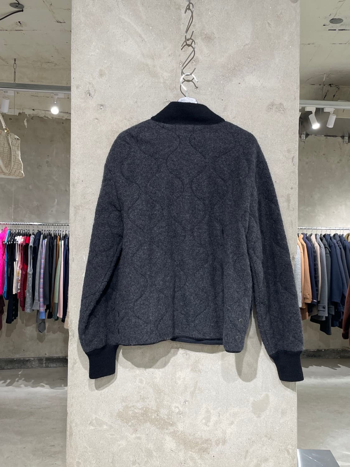 폴로 진스 차콜 퀼팅 울 집업 자켓 상품이미지6