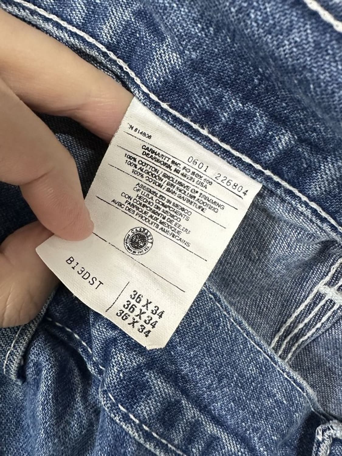 [36X34] CARHARTT B13DST 카펜터 데님팬츠 상품이미지4