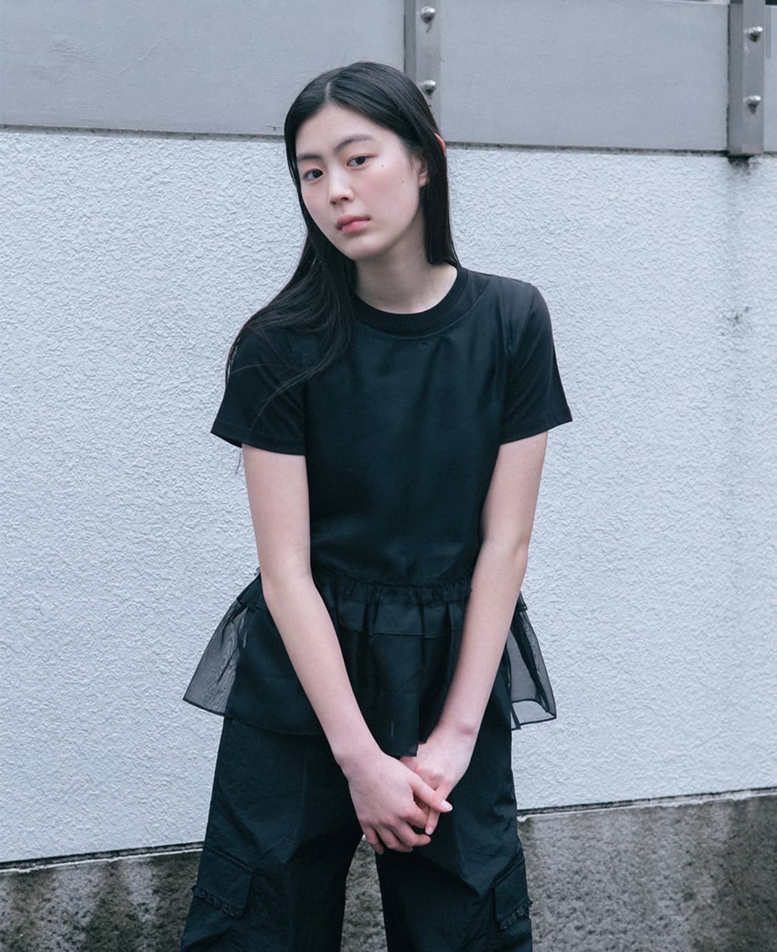 오헤시오 frill lace layered sleeveless top 상품이미지1
