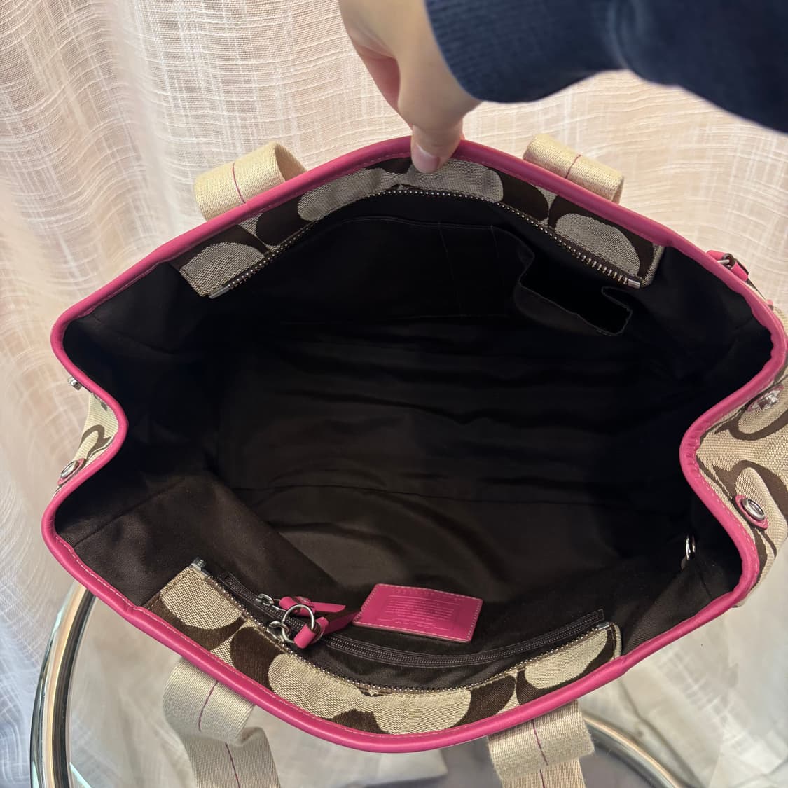 정품 코치 패브릭 토트 숄더백     상품이미지7