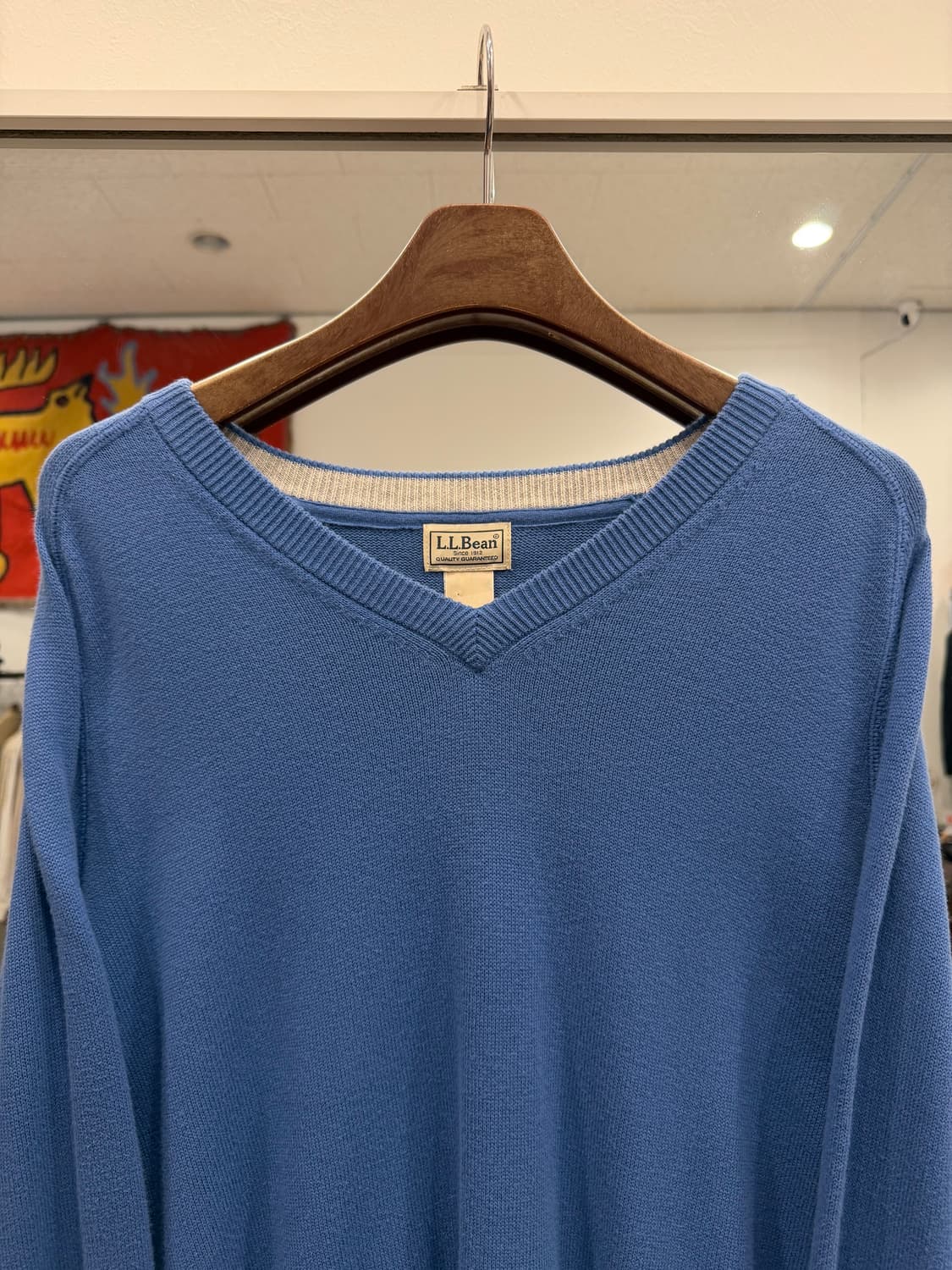00s L.L.Bean 엘엘빈 피마 코튼 브이넥 니트 상품이미지3