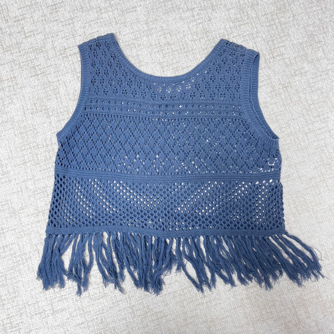 빈티지 프린지 니트 베스트 상품이미지3