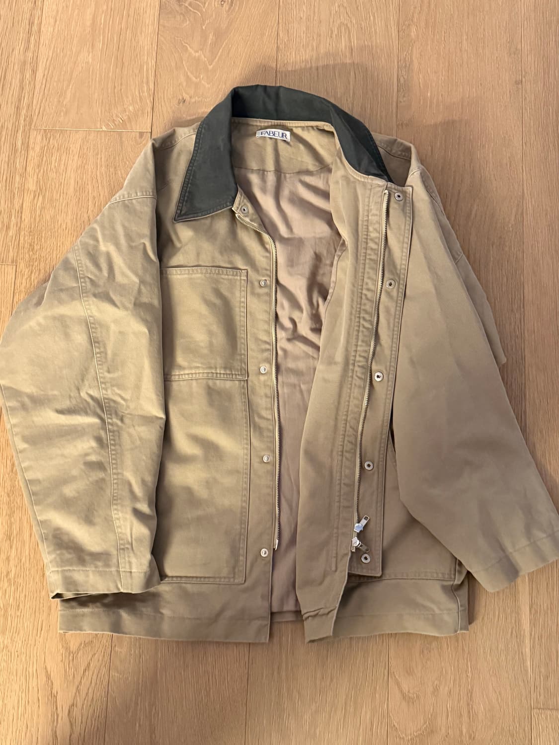 FABEUR 코튼 워크자켓 베이지 상품이미지1