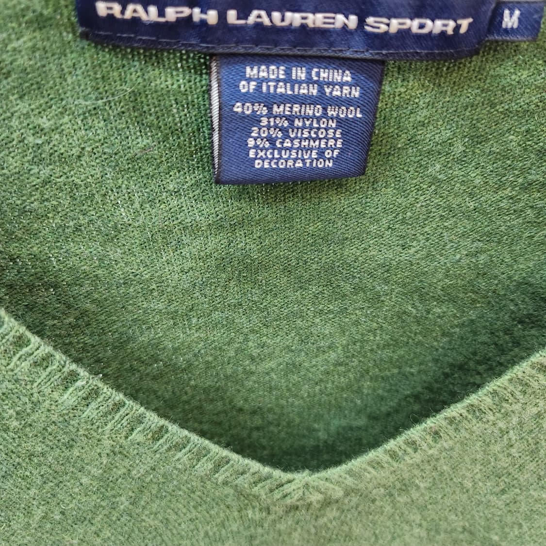 랄프로렌 스포츠 멀티포니 메리노울/캐시미어 니트M(S) 상품이미지5
