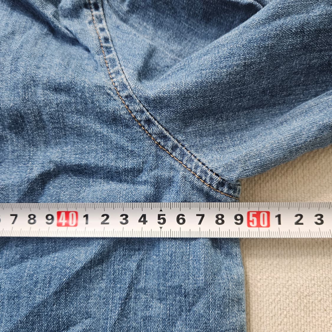 XS 갭 여성 데님 반 버튼업 셔츠 0401Y 상품이미지5