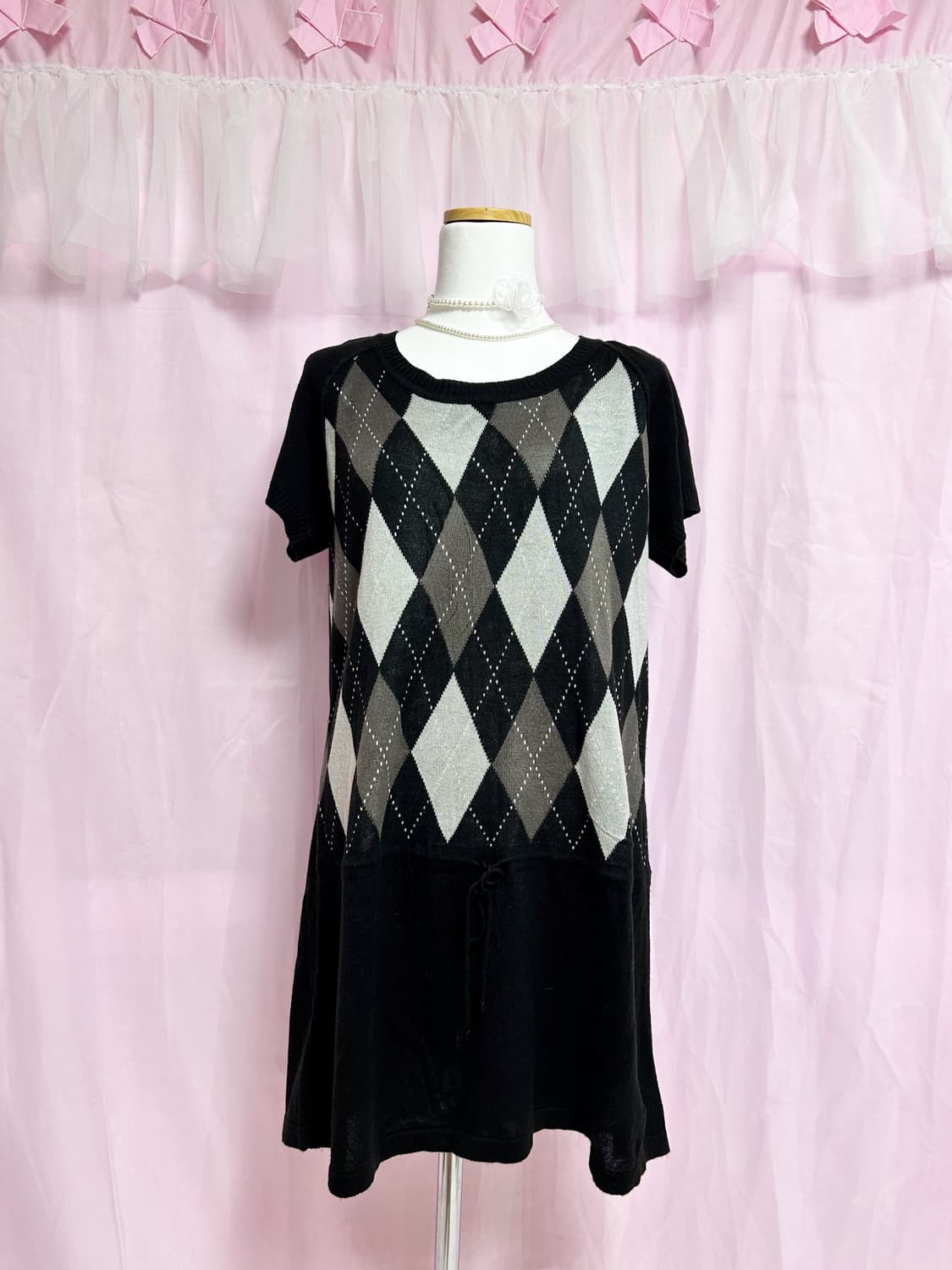 빈티지 세오리아 아가일 탑 상품이미지1