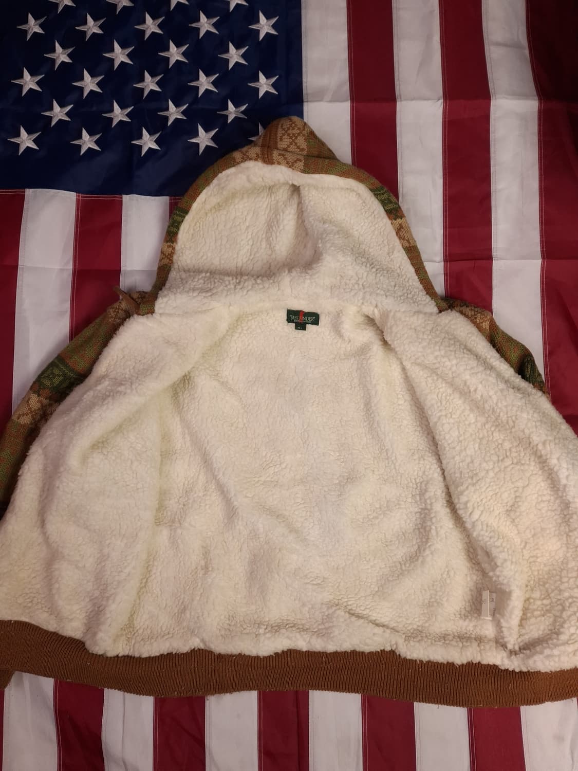 90's 일본판 에스닉 보아퍼 패턴 니트 후드 집업 상품이미지8