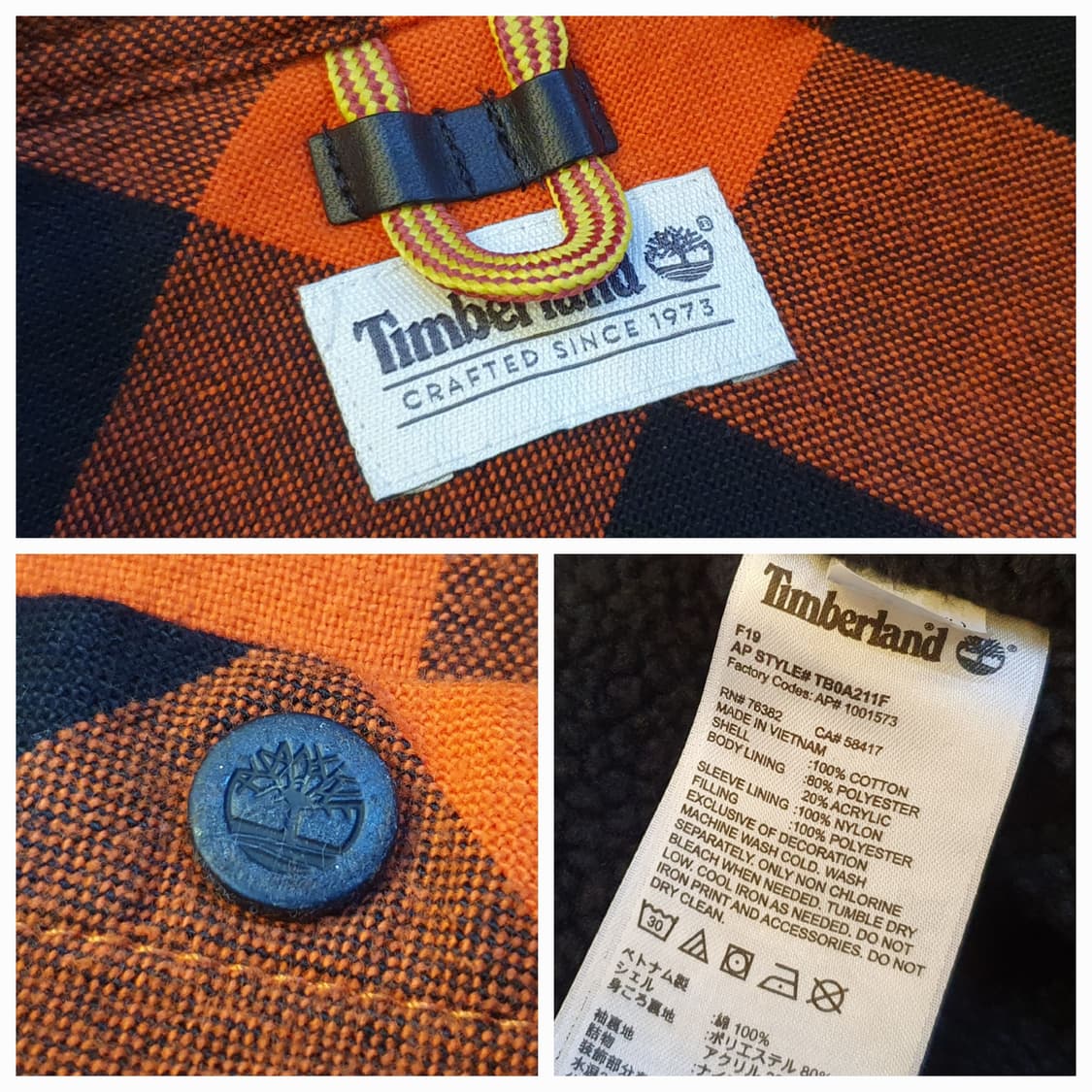 100.팀버랜드 양털 체크남방 상품이미지8