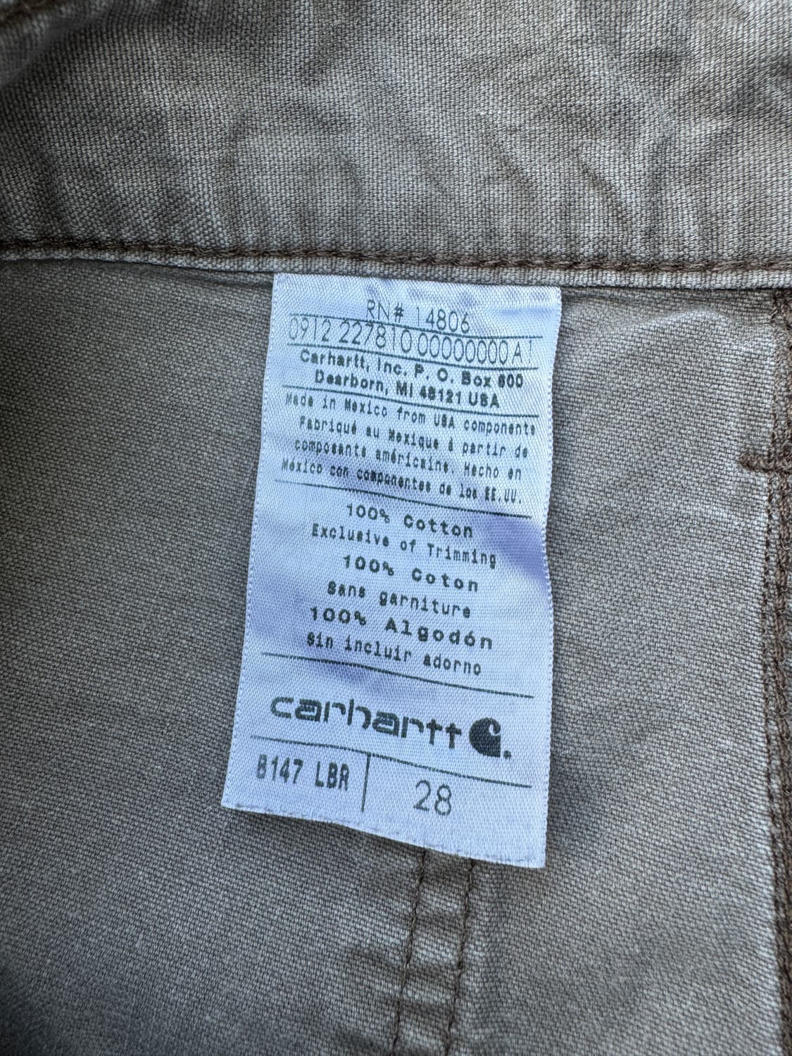 Carhartt short B147 LBR 상품이미지4