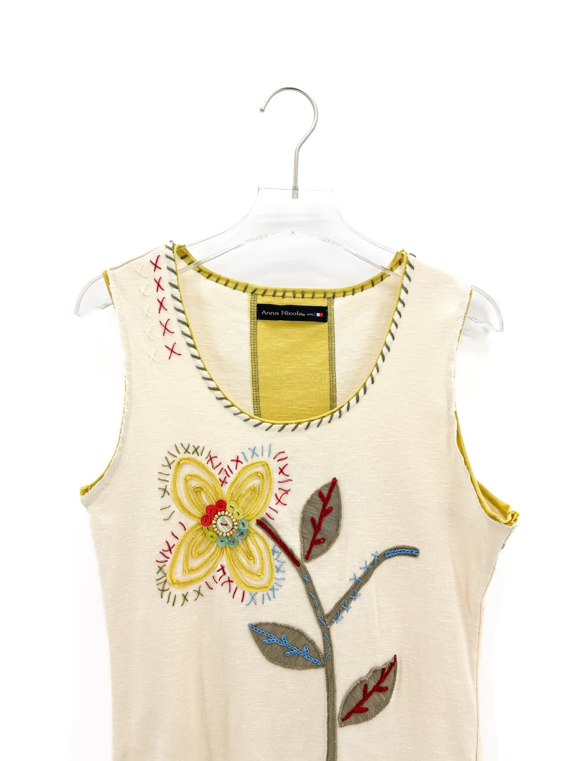 빈티지 플라워 패치워크 슬리브리스 상품이미지2