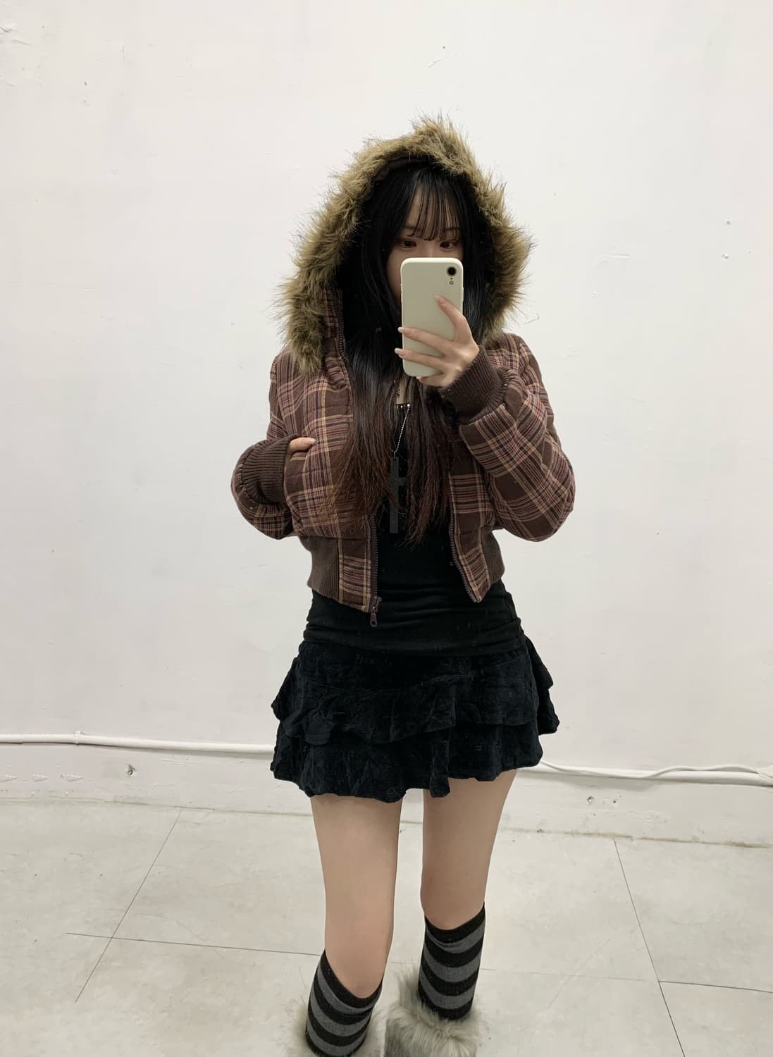 [UTD] 체리초코맛 🍫 울프죠 숏 패브릭 패딩 상품이미지3