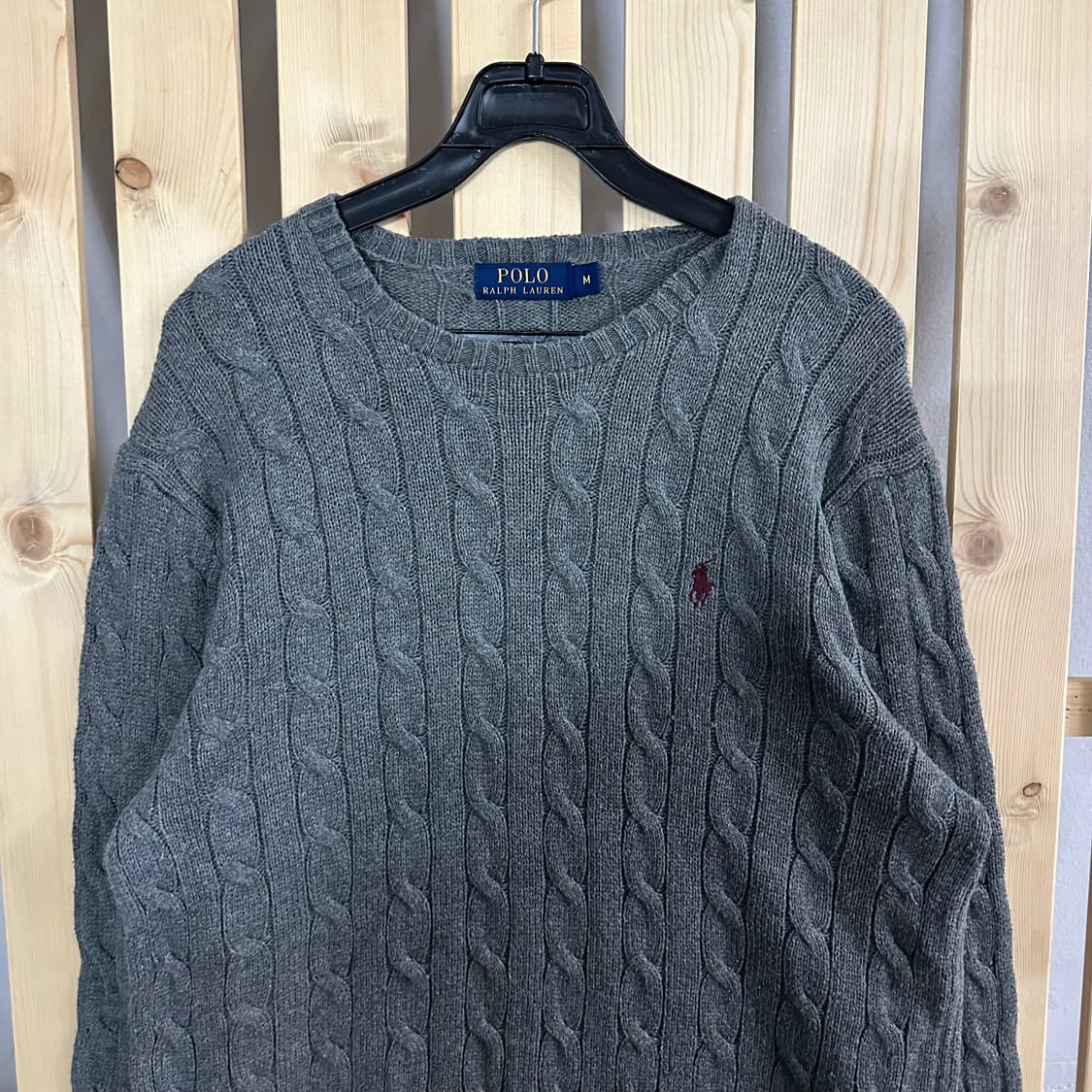 (M) 폴로 랄프로렌 그레이 케이블 니트 상품이미지3
