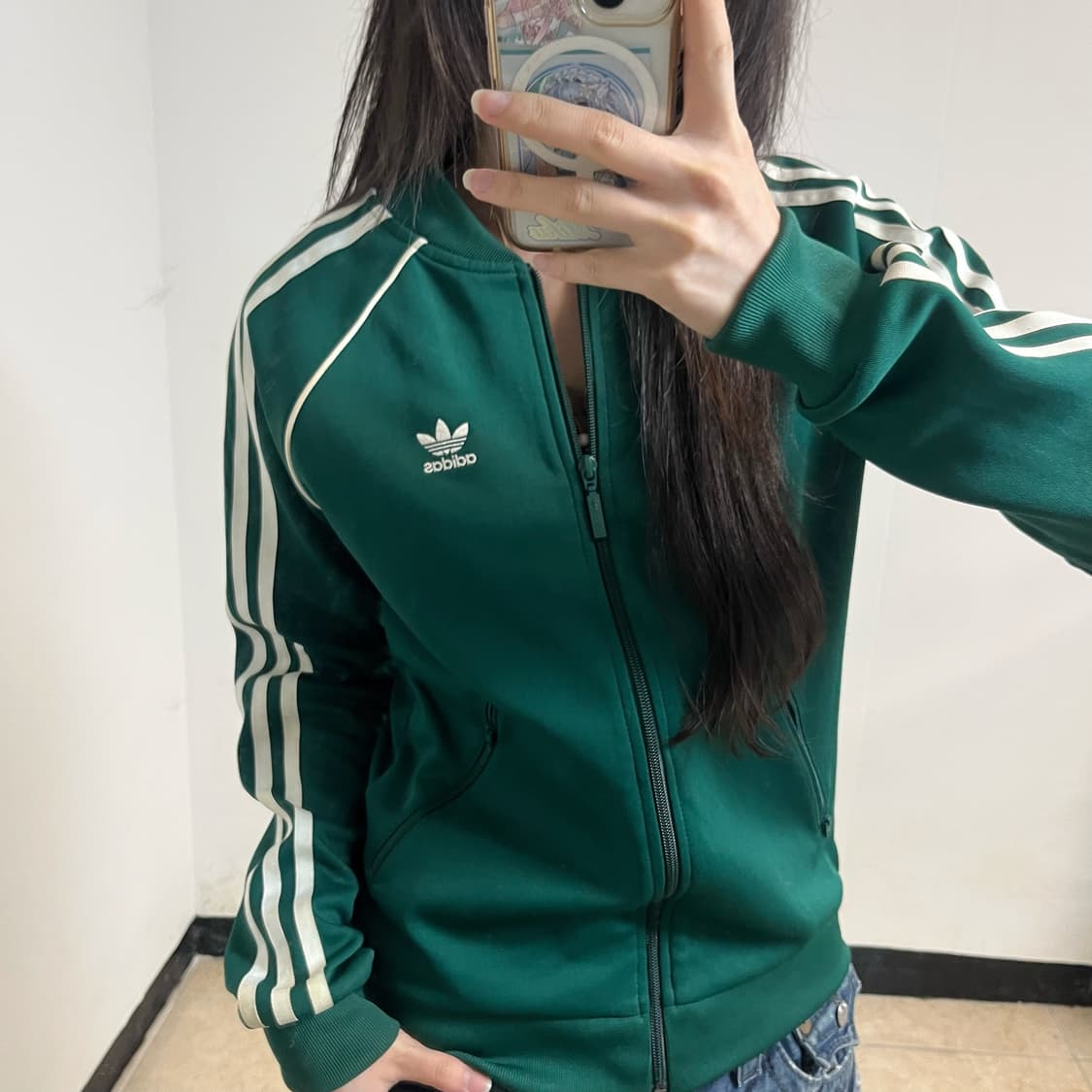 Adidas Green Superstar Track Jacket 상품이미지3