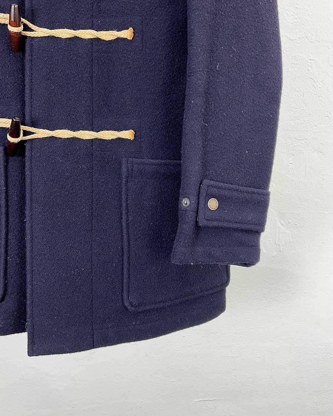 글로버 올 딥 네이비 몬티 후디 랭스 울 더플 코트 상품이미지5