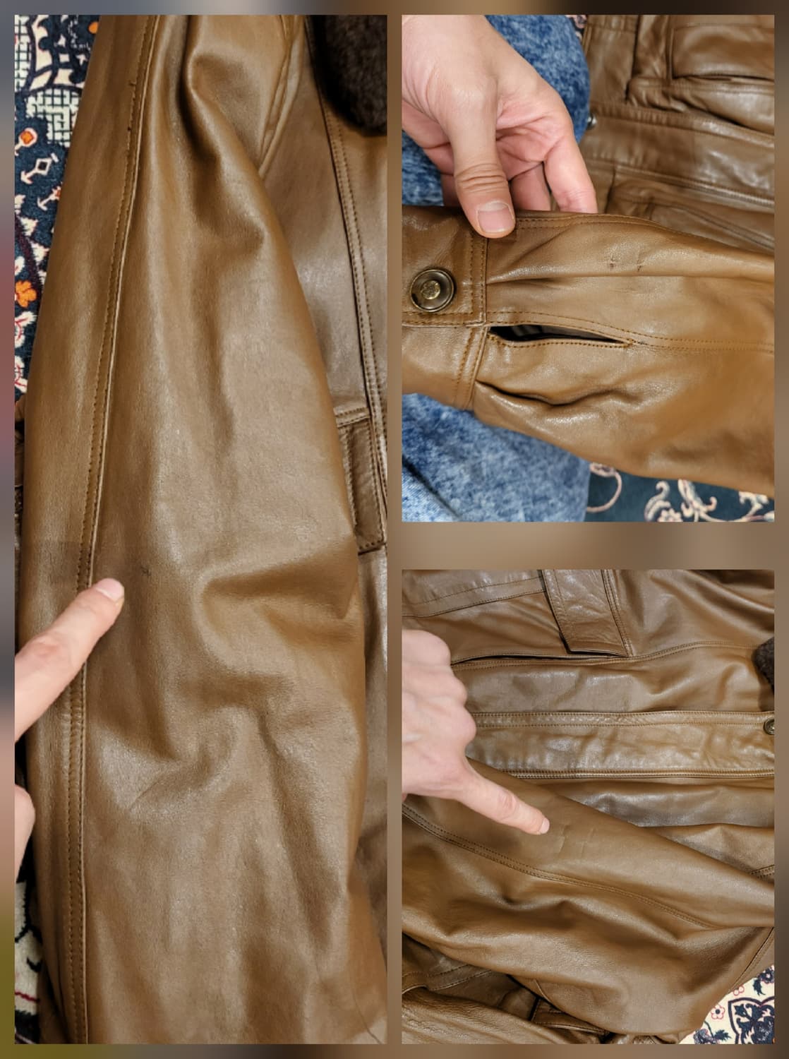 90s 레더 자켓 (EEL) 상품이미지8