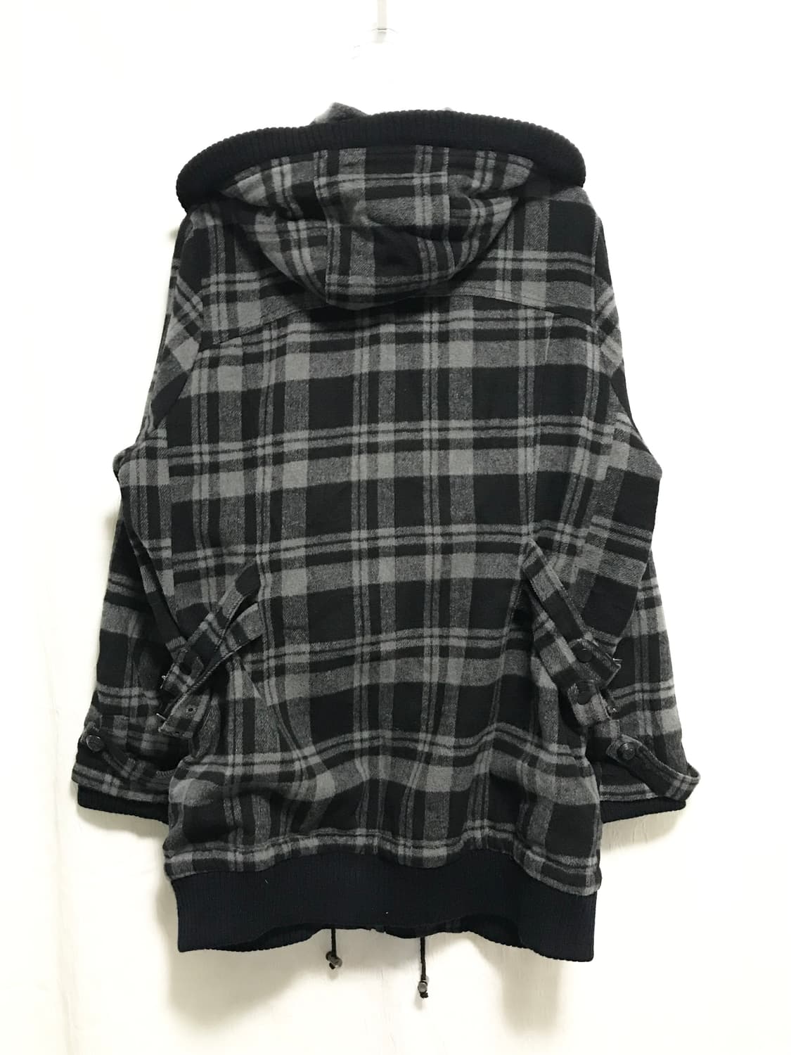 빈티지 digdeep 디그딥 펑크 벨트 디테일 하이넥 체크 점퍼 상품이미지2