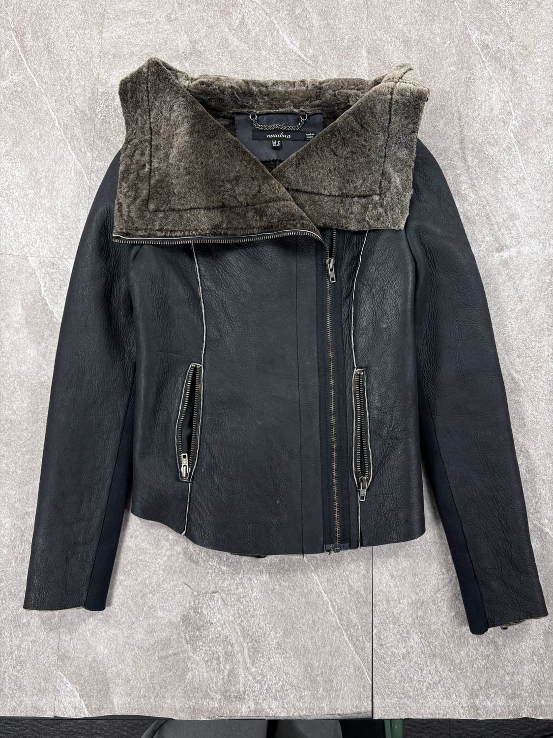 Muubaa Lather bronson Sheepskin Jacket 상품이미지1
