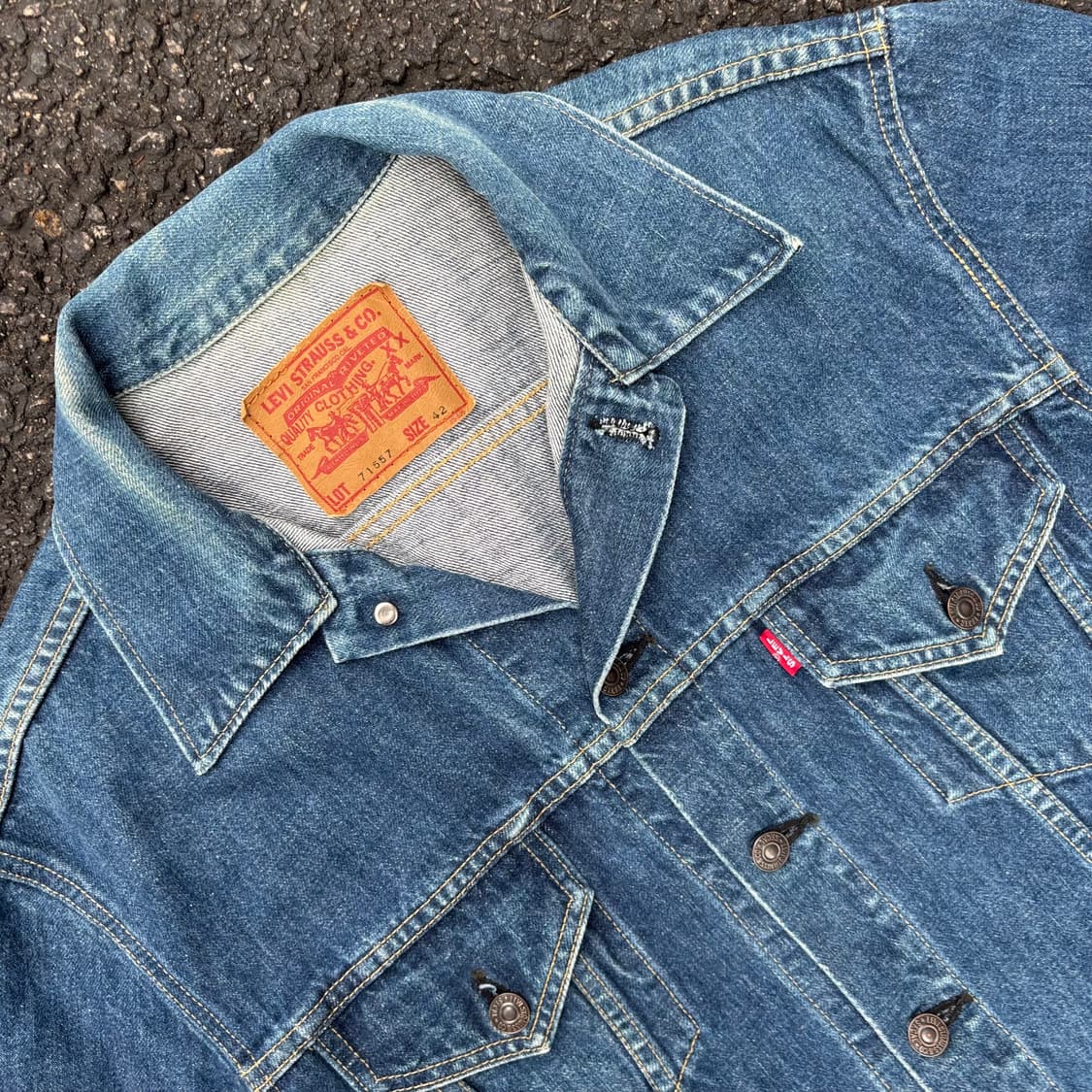 90년대 일본 lvc 71557 빅e 트러커 자켓 상품이미지4