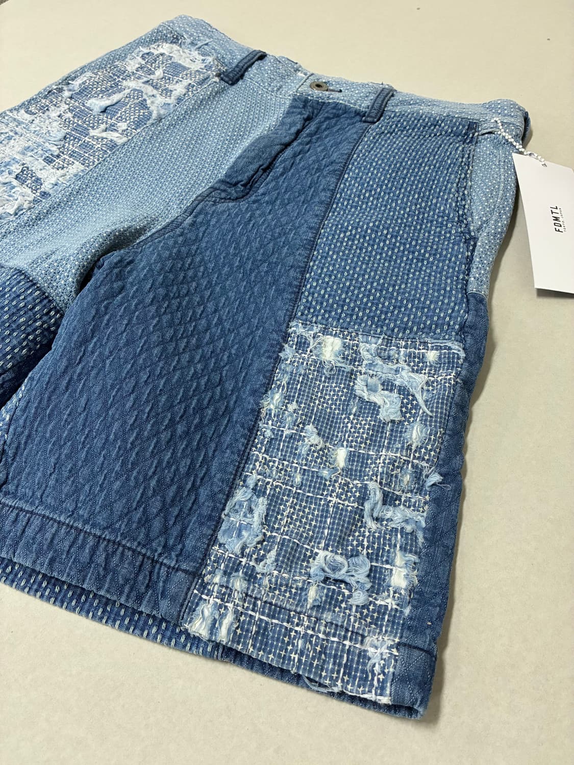 FDMTL 펀더멘탈 사시코 보로 데님 반바지 상품이미지3