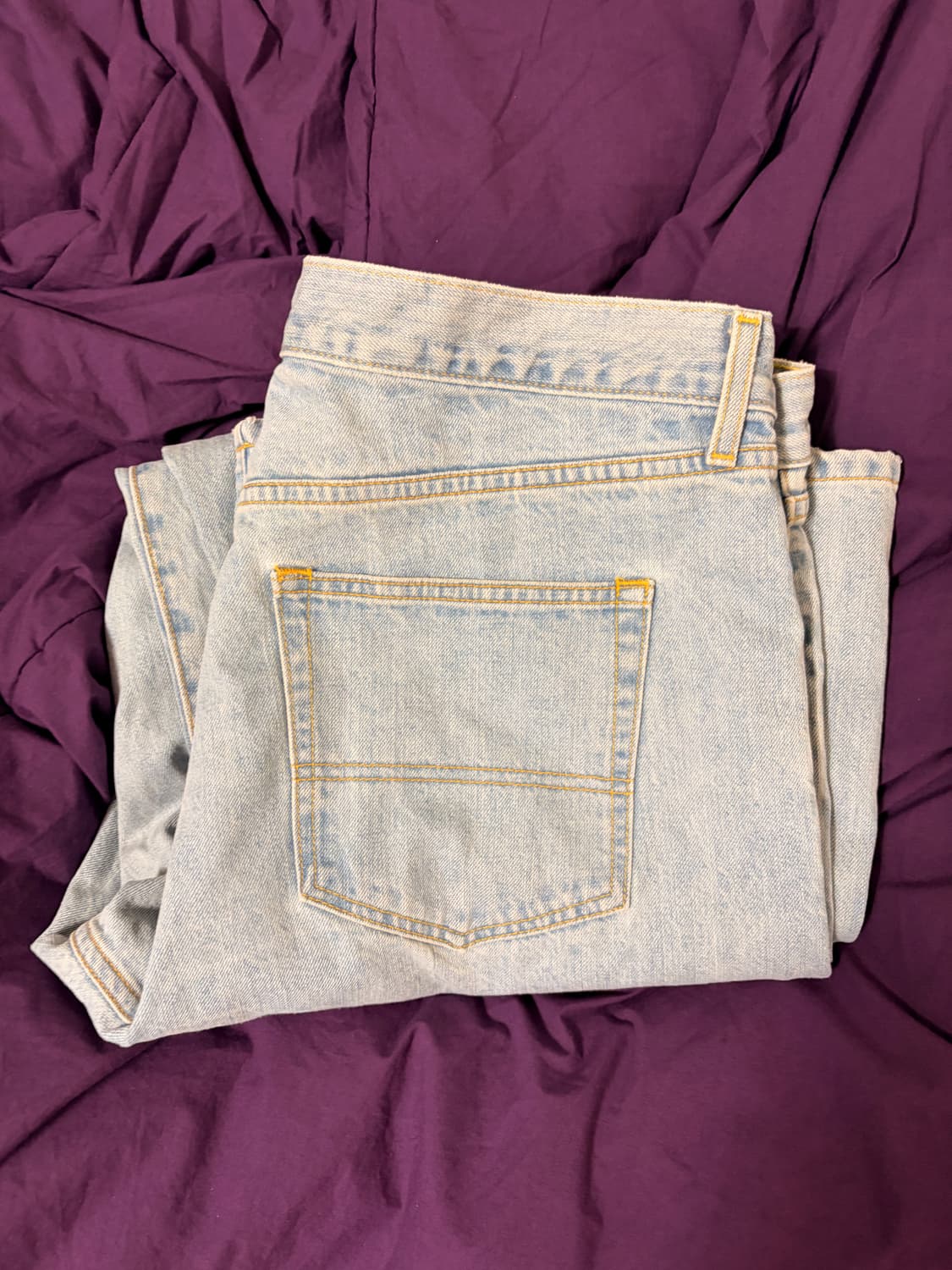 노아 플리츠 진 라이트 워시 상품이미지4