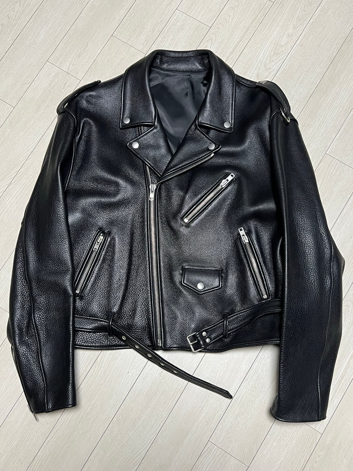 미스터차일드오버사이즈카우하이드라이더자켓 free 상품이미지1