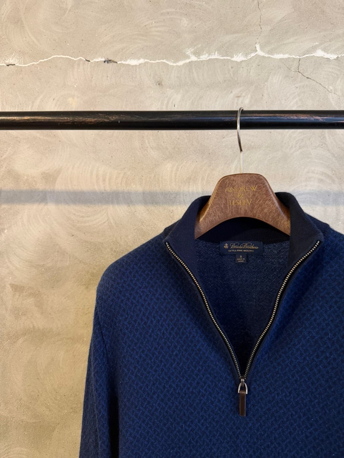 브룩스 브라더스 메리노울 쿼터짚 니트 슬림100 상품이미지2