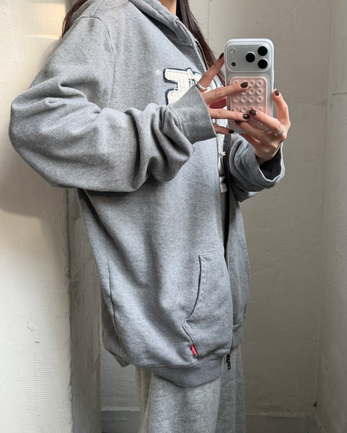 Levi’s 리바이스 그런지로고 그레이컬러 후드집업 상품이미지2