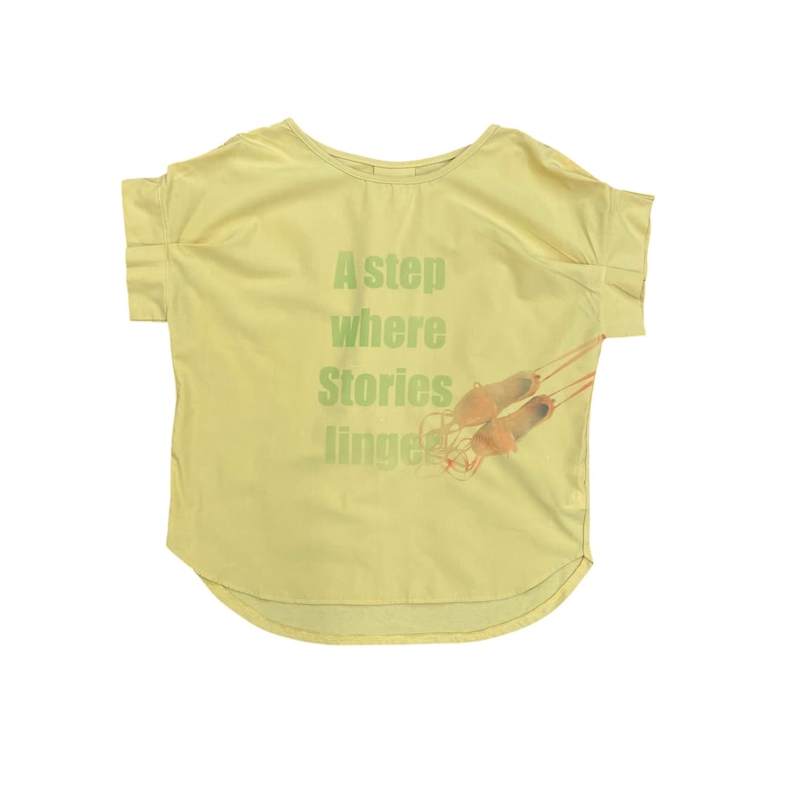 Printed Pintuck Yellow Top  상품이미지3