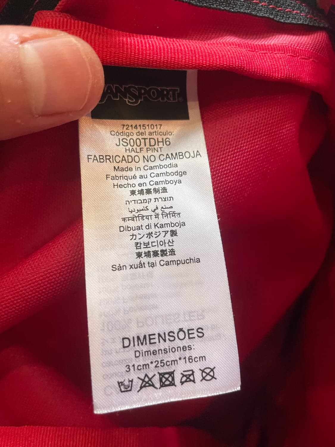 잔스포츠 미니 백팩 레드 상품이미지6