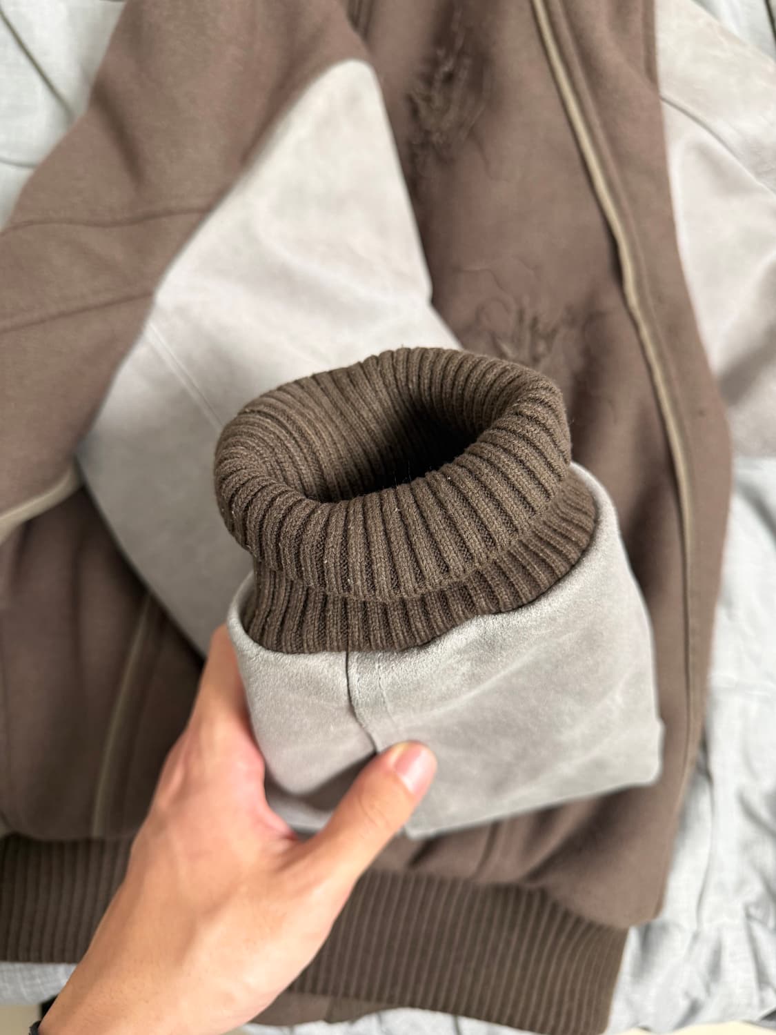 M 엑슬림 ep8 바시티 자켓 브라운 상품이미지7